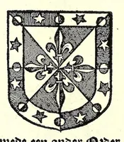 Picture 36 of 71 from Nederlandtsche herault, of, Adelik toneel zijnde een historische beschrijvinge, van allerley trappen van adeldom : alsmede van alderhande wapen-schilden, in koninckrijcken, gemeene-besten, steden en volkeren, van oude tijden af, tot dese eeuw toe in gebruyk geweest zijnde (1672), leaf 190
