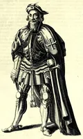 An illustration from Nederlandtsche herault, of, Adelik toneel zijnde een historische beschrijvinge, van allerley trappen van adeldom : alsmede van alderhande wapen-schilden, in koninckrijcken, gemeene-besten, steden en volkeren, van oude tijden af, tot dese eeuw toe in gebruyk geweest zijnde (1672)