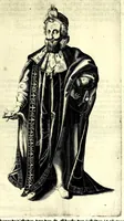 An illustration from Nederlandtsche herault, of, Adelik toneel zijnde een historische beschrijvinge, van allerley trappen van adeldom : alsmede van alderhande wapen-schilden, in koninckrijcken, gemeene-besten, steden en volkeren, van oude tijden af, tot dese eeuw toe in gebruyk geweest zijnde (1672)