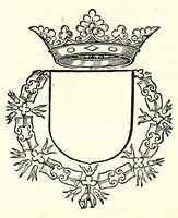 An illustration from Nederlandtsche herault, of, Adelik toneel zijnde een historische beschrijvinge, van allerley trappen van adeldom : alsmede van alderhande wapen-schilden, in koninckrijcken, gemeene-besten, steden en volkeren, van oude tijden af, tot dese eeuw toe in gebruyk geweest zijnde (1672)