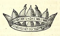 An illustration from Nederlandtsche herault, of, Adelik toneel zijnde een historische beschrijvinge, van allerley trappen van adeldom : alsmede van alderhande wapen-schilden, in koninckrijcken, gemeene-besten, steden en volkeren, van oude tijden af, tot dese eeuw toe in gebruyk geweest zijnde (1672)