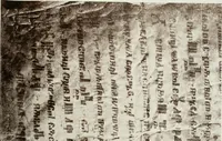An illustration from Nejstarí breviá chrvatsko-hlaholský. (Prvý breviá vrbnický) Uvodem a bibliografickými popisy hlaholských breviáu starí doby opatil Josef Vajs (1910)