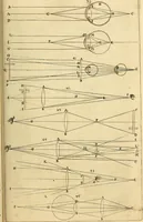 An illustration from Nervus opticus sive tractatus theoricus in tres libros opticam, catoptricam, dioptricam distributus : in quibus radiorum â lumine, vel objecto per medium diaphanum processus, natura, proprietates, & effectus, selectis, & rarioribus experientijs, figuris, demonstrationibusque exhibentur (1675)