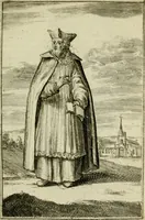 An illustration from Nette afbeeldingen der eyge dragten van alle geestelyke orders : nevens een korte aantekening van haar begin, instelders, en bevestiging (1688)
