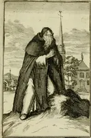 An illustration from Nette afbeeldingen der eyge dragten van alle geestelyke orders : nevens een korte aantekening van haar begin, instelders, en bevestiging (1688)