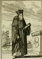 An illustration from Nette afbeeldingen der eyge dragten van alle geestelyke orders : nevens een korte aantekening van haar begin, instelders, en bevestiging (1688)