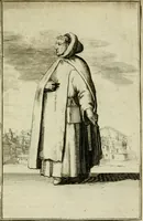 An illustration from Nette afbeeldingen der eyge dragten van alle geestelyke orders : nevens een korte aantekening van haar begin, instelders, en bevestiging (1688)