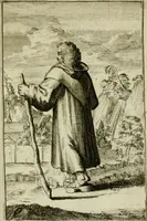 An illustration from Nette afbeeldingen der eyge dragten van alle geestelyke orders : nevens een korte aantekening van haar begin, instelders, en bevestiging (1688)