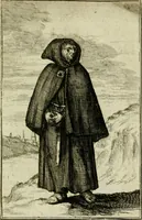 An illustration from Nette afbeeldingen der eyge dragten van alle geestelyke orders : nevens een korte aantekening van haar begin, instelders, en bevestiging (1688)