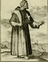 An illustration from Nette afbeeldingen der eyge dragten van alle geestelyke orders : nevens een korte aantekening van haar begin, instelders, en bevestiging (1688)