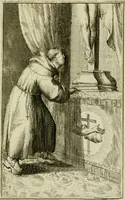 An illustration from Nette afbeeldingen der eyge dragten van alle geestelyke orders : nevens een korte aantekening van haar begin, instelders, en bevestiging (1688)