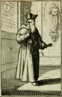 An illustration from Nette afbeeldingen der eyge dragten van alle geestelyke orders : nevens een korte aantekening van haar begin, instelders, en bevestiging (1688)