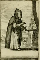 An illustration from Nette afbeeldingen der eyge dragten van alle geestelyke orders : nevens een korte aantekening van haar begin, instelders, en bevestiging (1688)