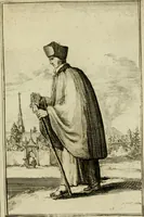 An illustration from Nette afbeeldingen der eyge dragten van alle geestelyke orders : nevens een korte aantekening van haar begin, instelders, en bevestiging (1688)