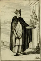 An illustration from Nette afbeeldingen der eyge dragten van alle geestelyke orders : nevens een korte aantekening van haar begin, instelders, en bevestiging (1688)
