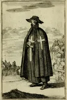An illustration from Nette afbeeldingen der eyge dragten van alle geestelyke orders : nevens een korte aantekening van haar begin, instelders, en bevestiging (1688)