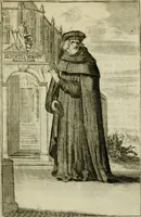 An illustration from Nette afbeeldingen der eyge dragten van alle geestelyke orders : nevens een korte aantekening van haar begin, instelders, en bevestiging (1688)