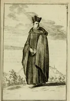 An illustration from Nette afbeeldingen der eyge dragten van alle geestelyke orders : nevens een korte aantekening van haar begin, instelders, en bevestiging (1688)