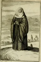 An illustration from Nette afbeeldingen der eyge dragten van alle geestelyke orders : nevens een korte aantekening van haar begin, instelders, en bevestiging (1688)
