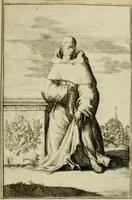 An illustration from Nette afbeeldingen der eyge dragten van alle geestelyke orders : nevens een korte aantekening van haar begin, instelders, en bevestiging (1688)