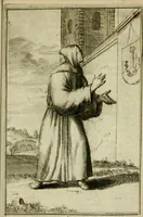 An illustration from Nette afbeeldingen der eyge dragten van alle geestelyke orders : nevens een korte aantekening van haar begin, instelders, en bevestiging (1688)