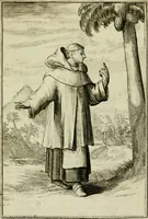 An illustration from Nette afbeeldingen der eyge dragten van alle geestelyke orders : nevens een korte aantekening van haar begin, instelders, en bevestiging (1688)