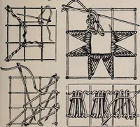 An illustration from The netting book for guipure d'art, &c.. (1879)
