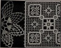 An illustration from The netting book for guipure d'art, &c.. (1879)