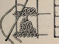 An illustration from The netting book for guipure d'art, &c.. (1879)