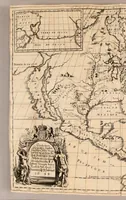 An illustration from Neue Entdeckung vieler sehr grossen Landschafften in America zwischen Neu-Mexico und dem Eyss-Meer gelegen, welche bisshero denen Europäern noch unbekand gewesen, und an Grösse gantz Europa übertreffen. : Wie auch eine völlige Beschreibung des erschrecklichen Wasser-Falles von Niagara, welcher der grösseste in der gantzen Welt ist, und des grossen Flusses Meschasipi, so in einer Länge son 800. Reissen durch diese Länder fliesset, nemlich von dessen Uhrsprung biss zu seiner Ergiessung in den Golff von Mexico[.] Imgleichen der wilden Einwohner barbarischen Manieren und Lebens-Ahrt, sambt vielen Seltenheiten. Sr. Gross-Brittannis. Maj. Wilhelm dem III. in Frantzösis. Sprache überreichet und beschrieben von R.P. Ludovy. (1699)
