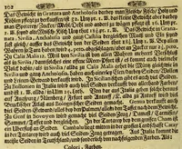 An illustration from Neu-eingerichtete Material-Kammer: : das ist, Gründliche Beschreibung aller fürnehmsten Materialien und Specereyen, so wohl auch andrer guter und gemeiner Waaren, woher solche den Ursprung nehmen, wie sie zu erkennen, gut zu behalten, und endlich die Prob derselben darauf zu machen, umb zu sehen, ob solche verfälscht und wie die Verfälschung darinnen zu mercken sey. Samt einer Erklärung: der chimischen, medicinischen, metallinischen, mineralischen und andere Characteren, was nehmlich solche für Bedeutungen insich halten. Wobey angehängt ein aussführlicher Bericht des Walfisch-Fanges in der nordischen Landen, dessgleichen niemals also in Teutscher Sprach beschrieben worden; und hernach eine kurtze Revision oder Wiederholung meines in An. 1662. aussgegangenen Buchhaltens, darinnen nicht allein meist alle Puncten besser erklärt und erläutert; sondern auch an vielen Orten vermehret, dazu ein und anders, welches vorhero nicht also beschrieben gewesen, anjetzo aber besser und deutlicher vorgestellet wird. Zuvor niemals also in Druck ausgegangen. Allen Liebhabern der Handlungen und Kauffmannschafften zum besten, mit guten Nutz und Frommen eingerichtet (1672)