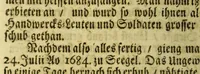 An illustration from Neue Reise-Beschreibung durch viele Länder, weit grösser, als gantz Europa, : die neulichst zwischen Neu-Mexico und dem Eiss-Meer in America entdecket worden. Worinn enthalten eine besondere Beschreibung der Länder, Sitten und Bewohnheiten der wilden Völcker in dem süd-und norder-Theil der neuen Welt, und was für Vortheil man aus der Auffrichtung neuer Colonien in diesen Ländern schöpffen konne; wie auch eine Anweisung durch einen kürtzern Weg als bissher ohne Pasfirung der Equinoctial-Linie nach China und Japan zu kommen. Nebst einer genauen Erzehlung von dem Unterfangen des Herrn von Salle auff die Gold-Minen zu St. Barbe, im gleichen von der Eroberung der Stadt Quebeck in Canada durch die Engelländer. (1698)