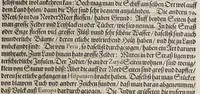 An illustration from Neundter vnd letzter Theil Americae, : darin[n] gehandelt wird, von Gelegenheit der Elementen, Natur, Art vnd eigenschafft der Newen Welt: item von derselben Völcker, abergläubischen Götzendienst, Policey vnd Regiments Ordnung: beneben einem seinen register oder Catalogo, aller Könige, von anfang ihrer Königreich an, biss auff den letzten König der Mexicaner, Motec̦uma genannt, den andern dess Nahmens, sampt eygentlicher Beschreibung der Wahl, Krönung, vnd Todt derselben, vnd letzlich was diese Indianer für Krieg wider einander geführet haben. Alles auffs trewlichste aus Niederländischer Beschreibung Iohan. Hugen von Lintschotten, in vnser Hochteutsche Sprache versetzet, durch Iohannem Humberger Wetterauium. Ferner auch von der Reise der fünff Schiffe, so im Junto dess 1598. Jahrs, in Hollandt aussgefahren, der meynung, durch das Fretum Magelanum, zu den Moluckischen Inseln zu Schiffen, wie sie nemlich von einander kommen vnd zerstrewetworden, also dass nur allein der Hauptmann Sebald de Weert, sampt noch einem Schiff beysammen blieben, vnd auff die vier Monat lang, mit grosser gefahr in dem Freto sich auffgehalten, welcher auch endlich, als er vber die 2. Jahr auff solcher Reise elendiglich zugebracht, mit einem Schiffe, Anno 1600. vnverrichter Sache wider anheim kommen. (1601)