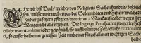 An illustration from Neundter vnd letzter Theil Americae, : darin[n] gehandelt wird, von Gelegenheit der Elementen, Natur, Art vnd eigenschafft der Newen Welt: item von derselben Völcker, abergläubischen Götzendienst, Policey vnd Regiments Ordnung: beneben einem seinen register oder Catalogo, aller Könige, von anfang ihrer Königreich an, biss auff den letzten König der Mexicaner, Motec̦uma genannt, den andern dess Nahmens, sampt eygentlicher Beschreibung der Wahl, Krönung, vnd Todt derselben, vnd letzlich was diese Indianer für Krieg wider einander geführet haben. Alles auffs trewlichste aus Niederländischer Beschreibung Iohan. Hugen von Lintschotten, in vnser Hochteutsche Sprache versetzet, durch Iohannem Humberger Wetterauium. Ferner auch von der Reise der fünff Schiffe, so im Junto dess 1598. Jahrs, in Hollandt aussgefahren, der meynung, durch das Fretum Magelanum, zu den Moluckischen Inseln zu Schiffen, wie sie nemlich von einander kommen vnd zerstrewetworden, also dass nur allein der Hauptmann Sebald de Weert, sampt noch einem Schiff beysammen blieben, vnd auff die vier Monat lang, mit grosser gefahr in dem Freto sich auffgehalten, welcher auch endlich, als er vber die 2. Jahr auff solcher Reise elendiglich zugebracht, mit einem Schiffe, Anno 1600. vnverrichter Sache wider anheim kommen. (1601)