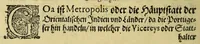 An illustration from Neundte Schiffart, das ist: Gründtliche Erklärung, was sich mit den Holl- vnnd Seeländern in Ost-Indien Anno 1604. vnd 1605. vnter dem Admiral Steffan von der Hagen zugetragen, : vnd wie sie endlich in jüngst abgeloffenem Aprili mit zwey Schiffen in Hollandt ankommen (1606)