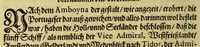 An illustration from Neundte Schiffart, das ist: Gründliche Erklärung, was sich mit den Holl- vnd Seeländern in Ost-Indien Anno 1604. vnd 1605. vnter dem Admiral Steffan von der Hagen zugetragen, : vnd wie sie endlich in jünst abgeloffenem Aprili mit zwey Schiffen in Hollandt ankommen (1612)