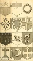 An illustration from A new dictionary of heraldry ... : and a concise account of the most noted orders of knighthood that are or have been, and of honours and dignities ecclesiastical, civil, or military .. (1725)