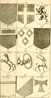 An illustration from A new dictionary of heraldry ... : and a concise account of the most noted orders of knighthood that are or have been, and of honours and dignities ecclesiastical, civil, or military .. (1725)