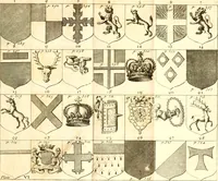 An illustration from A new dictionary of heraldry ... : and a concise account of the most noted orders of knighthood that are or have been, and of honours and dignities ecclesiastical, civil, or military .. (1725)