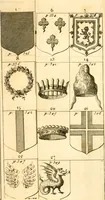 An illustration from A new dictionary of heraldry ... : and a concise account of the most noted orders of knighthood that are or have been, and of honours and dignities ecclesiastical, civil, or military .. (1725)