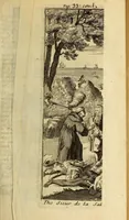 An illustration from A new discovery of a vast country in America : extending above four thousand miles, between New France and New Mexico : with a description of the Great Lakes, cataracts, rivers, plants, and animals : also, the manners, customs, and languages of the several native Indians; and the advantage of commerce with those different nations : with a continuation giving an account of the attempts of the Sieur de la Salle upon the mines of St. Barbe, &c. : the taking of Quebec by the English; with the advantages of a shorter cut to China and Japan : both parts illustrated with maps, and figures ... (1698)