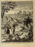 Picture 3 of 3 from A new discovery of a vast country in America : extending above four thousand miles, between New France and New Mexico : with a description of the Great Lakes, cataracts, rivers, plants, and animals : also, the manners, customs, and languages of the several native Indians; and the advantage of commerce with those different nations : with a continuation giving an account of the attempts of the Sieur de la Salle upon the mines of St. Barbe, &c. : the taking of Quebec by the English; with the advantages of a shorter cut to China and Japan : both parts illustrated with maps, and figures ... (1698), leaf 404