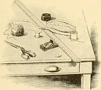 An illustration from The new dressmaker; with complete and fully illustrated instructions on every point connected with sewing, dressmaking and tailoring, from the actual stitches to the cutting, making, altering, mending, and cleaning of clothes for ladies, misses, girls, children, infants, men and boys (1921)