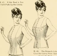 An illustration from The new dressmaker; with complete and fully illustrated instructions on every point connected with sewing, dressmaking and tailoring, from the actual stitches to the cutting, making, altering, mending, and cleaning of clothes for ladies, misses, girls, children, infants, men and boys (1921)