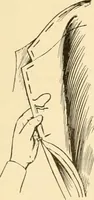 An illustration from The new dressmaker; with complete and fully illustrated instructions on every point connected with sewing, dressmaking and tailoring, from the actual stitches to the cutting, making, altering, mending, and cleaning of clothes for ladies, misses, girls, children, infants, men and boys (1921)