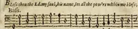 An illustration from A new and easie method to learn to sing by book : whereby one (who hath a good voice and ear) may, without other help, learn to sing true by notes : design'd chiefly for, and applied to, the promoting of psalmody; and furnished with variety of psalm tunes in parts, with directions for that kind of singing .. (1686)