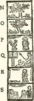 An illustration from The New-England primer; a history of its origin and development; with a reprint of the unique copy of the earliest known edition and many facsimile illustrations and reproductions (1897)