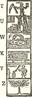 An illustration from The New-England primer; a history of its origin and development; with a reprint of the unique copy of the earliest known edition and many facsimile illustrations and reproductions (1897)