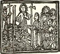 An illustration from The New-England primer; a history of its origin and development; with a reprint of the unique copy of the earliest known edition and many facsimile illustrations and reproductions (1897)