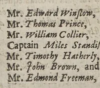 An illustration from New-Englands memoriall: : or, A brief relation of the most memorable and remarkable passages of the providence of God, manifested to the planters of New-England in America; with special reference to the first colony thereof, called New-Plimouth. As also a nomination of divers of the most eminent instruments deceased, both of church and common-wealth, improved in the first beginning and after-progress of sundry of the respective jurisdictions in those parts; in reference unto sundry exemplary passages of their lives, and the time of their death. (1669)